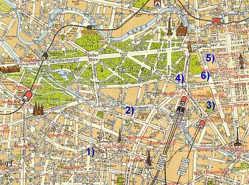Karte von Berlin 1936